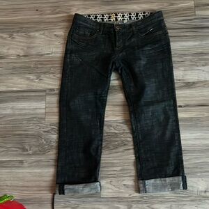 Bebe cropped jeans. Size 30 - low rise